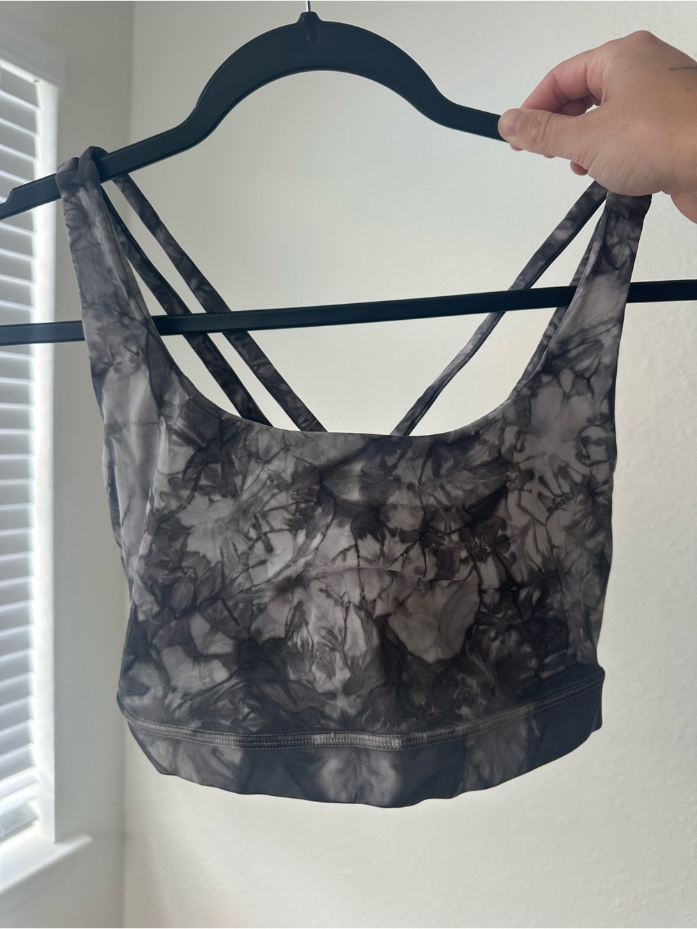 lululemon athletica Tie-Dye Charcoal Strappy Sports Bra